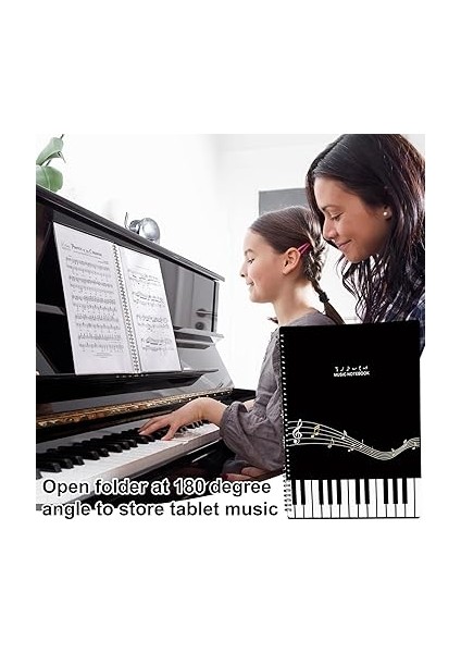 Müzik Klasörü, Nota Defteri A4, Saklama Klasörü, Siyah, Yüksek Kapasiteli, Müzisyenler, Okul ve Ev Için Uygundur fiyatları