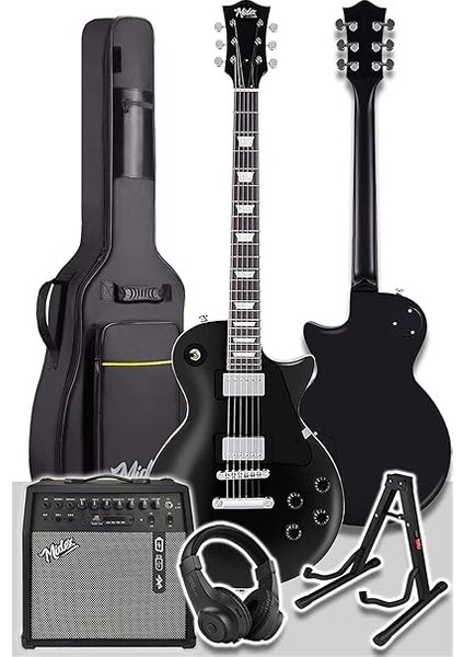 GRX-200BK-50-AMP Les Paul Kasa Elektro Gitar Seti 50 Watt Gainli Şarjlı Amfi ve Full Set (H-H) fiyatları