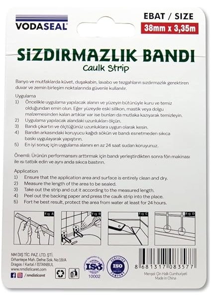 53.01.007 Sızdırmaz Bant, Beyaz, 38MMX3.35M fırsatları