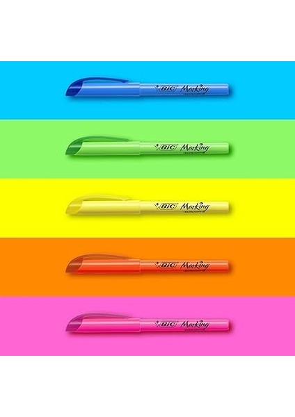 Intensity Marking Highlighter Fosforlu Kalem 5'li Blister Karışık Renkler, Floresan Su Bazlı Mürekkep modelleri