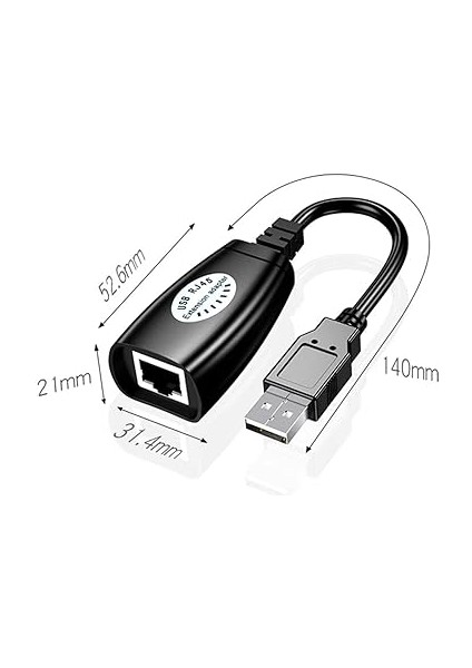 Extrender, 50 Metre RJ45, USB Uzatma Kablosu, Cat5 – Cat6 Uyumlu fırsatları