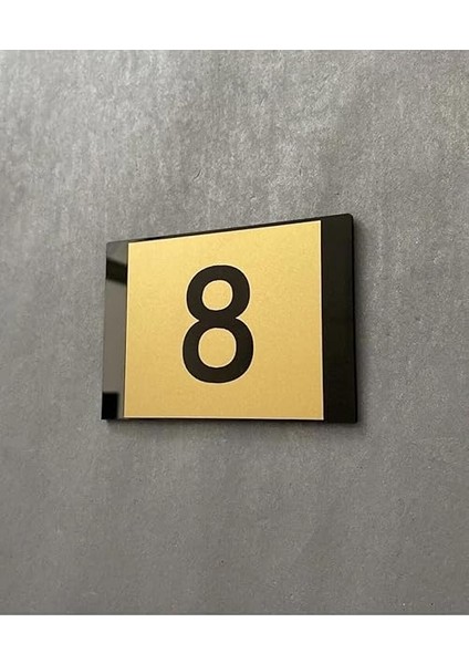 Gold Tasarım Kendinden Yapışkanlı Daire Kapı Numarası -8 modelleri