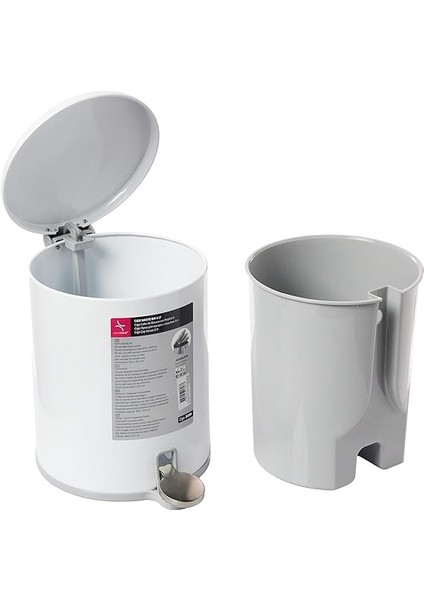 Cigo Çöp Kovası Pedallı 6 Lt Beyaz Içi Gri fırsatları