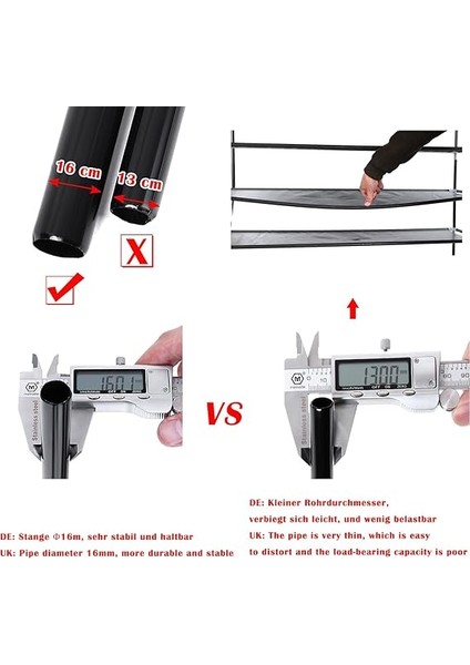 10 Katlı Ayakkabı Rafı, 100X29X175 Cm, Siyah, LSR10H fırsatları