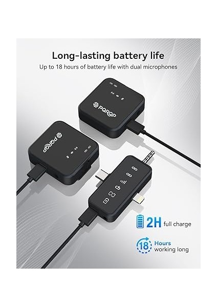 3 In 1 Mikrofon Iphone/android/kamera, Kablosuz Yaka Mikrofon, 328FT Iletim, 18H Pil Ömrü, Kayıt Röportaj Için Mini Mikrofon, Vlogs, Youtube, Tiktok fırsatları