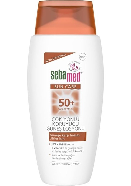 Sun Care Spf 50+ Uva/uvb Filtresi ve E Vitamini Üçlü Yüksek Koruma Çok Yönlü Güneş Losyonu 150 ml