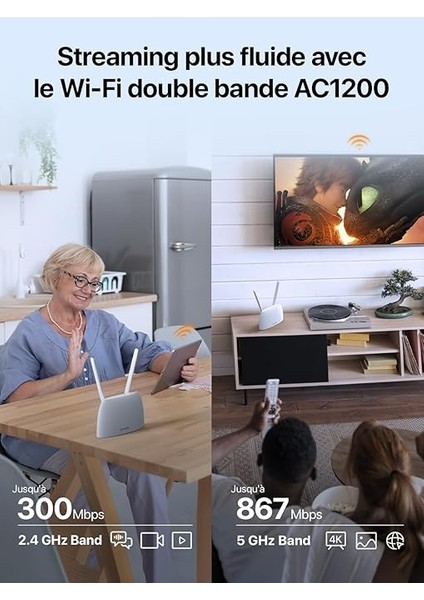 4G07 4g Router 4g Box, 4g+ Lte Çift Bant Wifi Modem (5ghz: 867 Mbps +2.4ghz: 300 Mbps) Herhangi Bir Operatör Için Sım Kartlı 4gmobil Yönlendirici, 64 Cihaza Kadar Bağlantı fiyatları