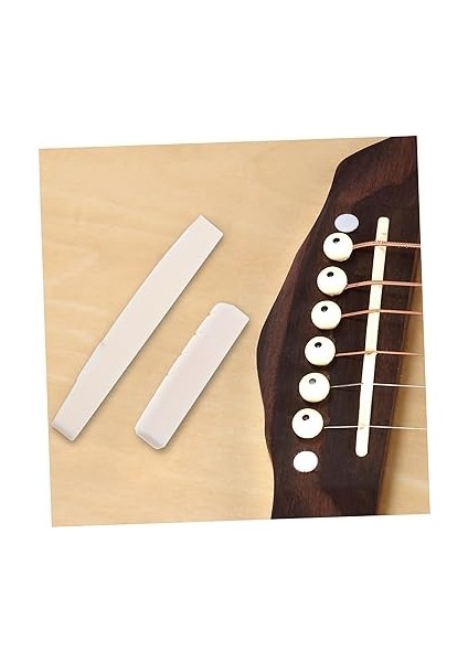 2 Takım Gitar Köprü Eyer Akustik Gitar Aksesuarları Akustik Gitar Köprü Sığır Eti Kemik Gitar Eyer Somunu modelleri