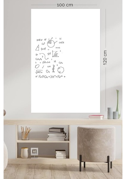 Tanıtım Beyaz, 2 Adet Yapışkansız Tutunan, Statik, Inovatif, Pratik Yazı Tahtası, Elektrostatik Kağıt (Centimeters, 100 cm x 120 Cm)