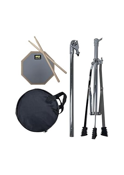 DD-139 Profesyonel Bateri Davul Çalışma Pedi Seti Drum Practice Pad (Stand ve Çanta Ile) modelleri