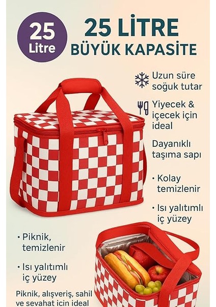 Store 25L Taşınabilir Icebox Soğutucu Buzluk – Kamp, Piknik, Plaj ve Seyahatler Için Termal Soğuk Tutucu Çanta, Ergonomik Taşıma Saplı, Hafif ve Sızdırmaz Tasarım, Outdoor Kullanıma Uygun fiyatları