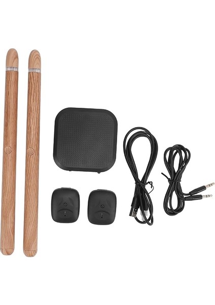 Hava Davul Seti Elektrikli Drumsticks, Yenilikçi Kompakt Elektronik Hava Davul Kiti, Yetişkinler Için Baget ve Pedallarla Yeni Başlayanlar, Davul Öğrenme Aracı Uygulama Aracı