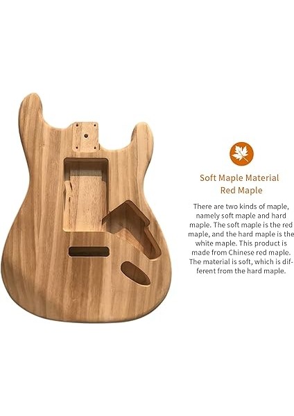 Cilalı Ahşap Tipi Elektrik Akçaağaç Gitar Gövdesi Gövdesi Bitirilmemiş Elektrik Gitar Gövdesi fiyatları