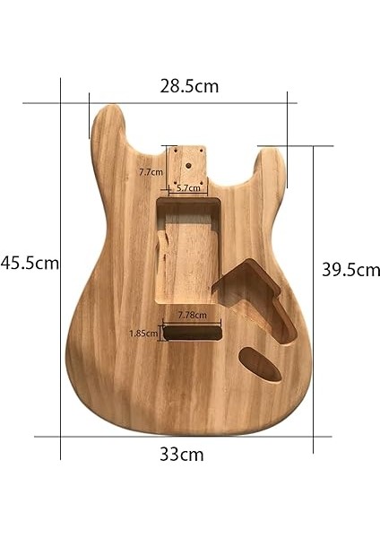 Cilalı Ahşap Tipi Elektrik Akçaağaç Gitar Gövdesi Gövdesi Bitirilmemiş Elektrik Gitar Gövdesi modelleri