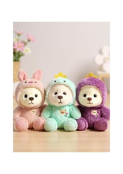 Şapkalı Peluş Ayıcık | Yumuşacık Uyku Arkadaşı, 35 Cm, Mint Yeşili | Çocuklar Için Doğum Günü Hediyesi | Ce Sertifikalı | Dinazor Kıyafeti Giyen Pufi Ayıcık fırsatları