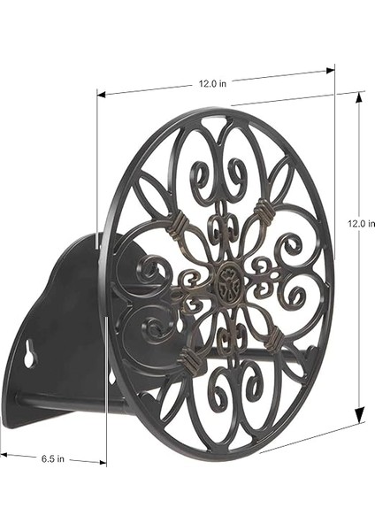 Garden Products 670 Duvara Monte Dekoratif Hortum Uşağı, 125 Fit Tutar, Siyah fırsatları