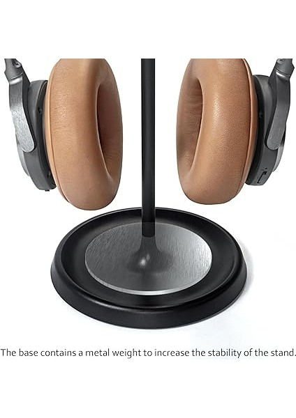 Kulaklık Standı, Depolama Tepsili Kananisli Kulaklık Standı, Airpods Max, Beats, Bose, Sennheiser, Sony, Audio-Technica Nane Daha Fazlası Için Ağır Tabanlı Oyun Kulaklığı Tutacağı Siyah, Qincoon indirimleri