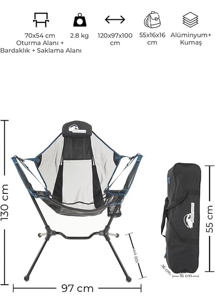 Badger Thor Sallanan Sandalye, Dayanıklı Kamp Ekipmanları, Kamp Aksesuarları, Açık Hava Sporları modelleri