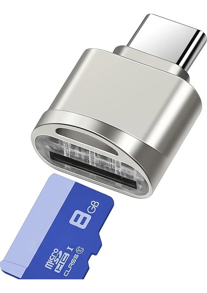 & Lightning Micro Sd Kart Okuyucu – Dönüştürücülü Otg Kart Okuyucu,tf Hafıza Kartı Okuyucu, Macbook, Samsung, Laptop, Android Uyumlu Metal Mini Kart Okuyucu | Evınto (Type-C)