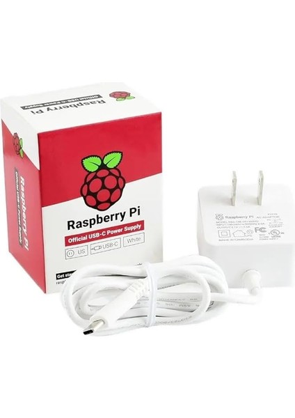 Robotik Raspberry Pi 4 Güç Adaptörü Orijinal Usb-C Tipi 5V 3A