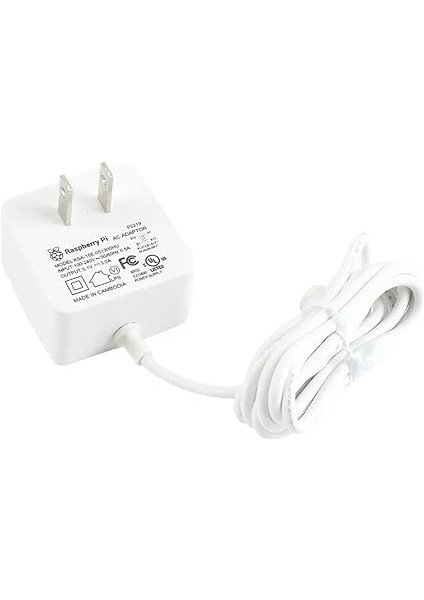 Robotik Raspberry Pi 4 Güç Adaptörü Orijinal Usb-C Tipi 5V 3A modelleri
