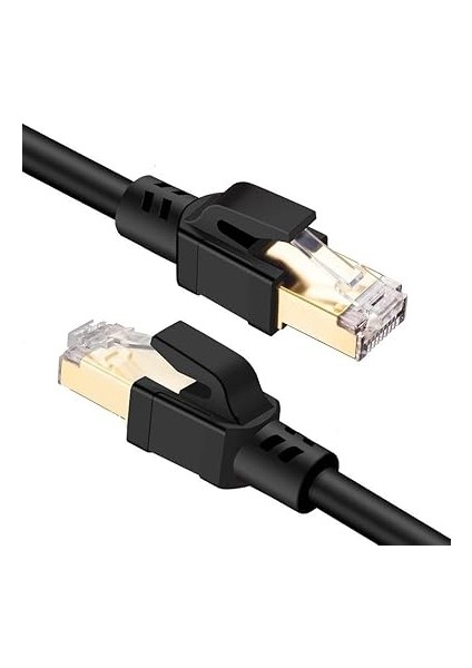 Tkz 1352 Cat8 0.5 Metre 40GBPS S/ftp 2000MHZ Yüksek Hızlı 26 Awg Kablo, S/ftp Esnek Korumalı Bükümlü Çift 25/40 Gb/sn RJ45 8P8C Altın Kaplama Cat8 Internet Kablosu (0.5 Metre Cat8 1352) modelleri