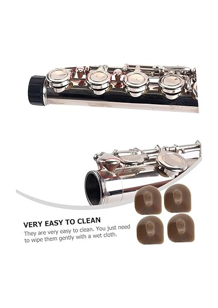 Klarnet Aksesuarları 5li Flüt Susturucu Pedleri Flüt Çalanlar Için Pürüzsüz Düğme Pedleri indirimleri