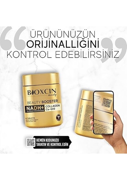 Beauty Booster – Nadh, Tip I-Iıı Kolajen, C Vitamini, Hyalüronik Asit, Biotin, Koenzim Q10 ve Çinko Içerikli Gıda Takviyesi – 60 Tablet fırsatları