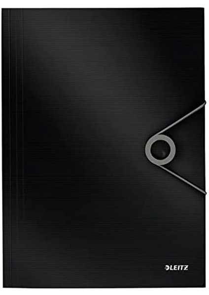 Solid Ince Lastikli Dosya, 150 Sayfa Kapasiteli, Siyah, 45631095