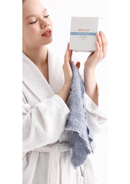 Süper Esnek Mavi Banyo Lifi Tüm Cilt Tiplerine Uygun Duş Lifi Unisex 20X30 cm fırsatları