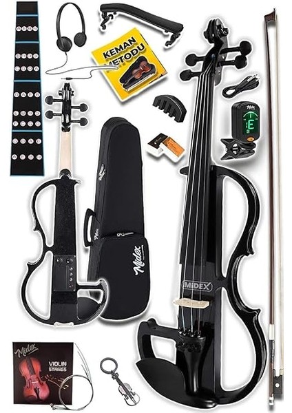 RCZ-606B Elektro Keman Seti Siyah (Kulaklık Kablo Metod Tuner Yastık) fiyatları