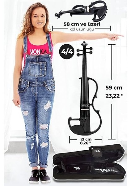 RCZ-606B Elektro Keman Seti Siyah (Kulaklık Kablo Metod Tuner Yastık) indirimleri