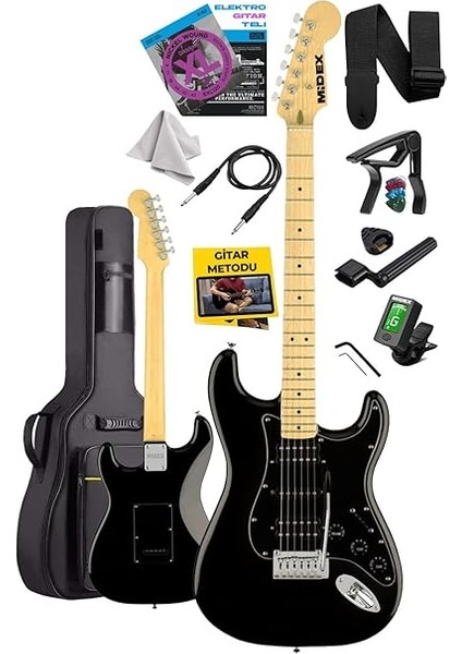 RPH-40BK Full Black Elektro Gitar Seti Hsh Manyetik Maple Klavye Üst Kalite fiyatları