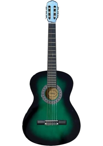 Yeşil Renk Klasik Gitar - 4/4 Boy Öğrenci Gitarı Kılıf ve Pena Hediye !