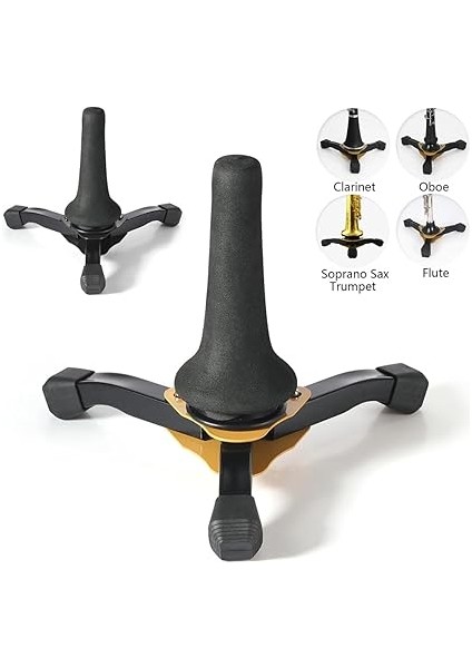 Trompet Klarnet Flüt Obua Soprano Saksafon Için Katlanabilir Tripod Standı Taşınabilir Stand Rüzgar Enstrümanı Hafif Tutucu Klarnet Aksesuarları Sarı fiyatları