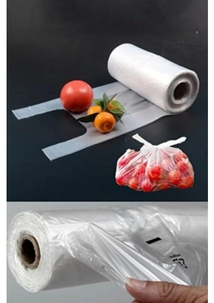 Poşet Orta Boy 1 Rulo Şeffaf Hışır Poşet Market Manav Poşeti modelleri