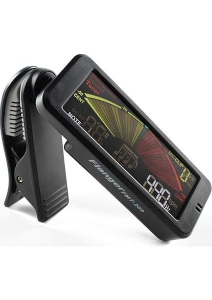 FMT-209 Gitar Akort Cihazı Klipsli 3'ü 1 Arada Metronom Akort Cihazı Ton Jeneratörü Kromatik Gitar Bas Ukulele Keman Müzik Aleti Aksesuarı indirimleri