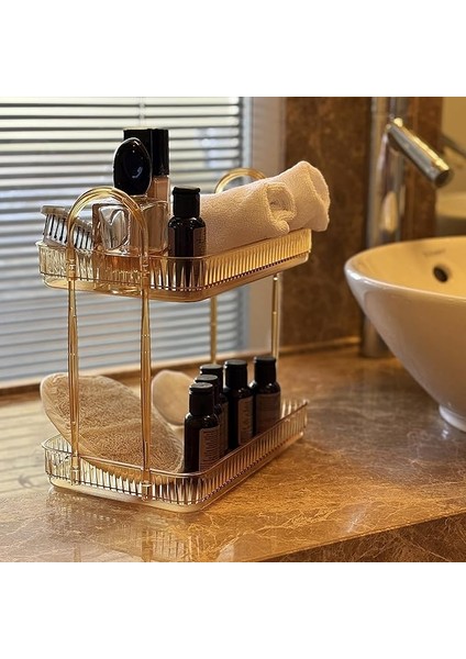 Düzenleyici Organizer Banyo Rafı (Amber Sarı)