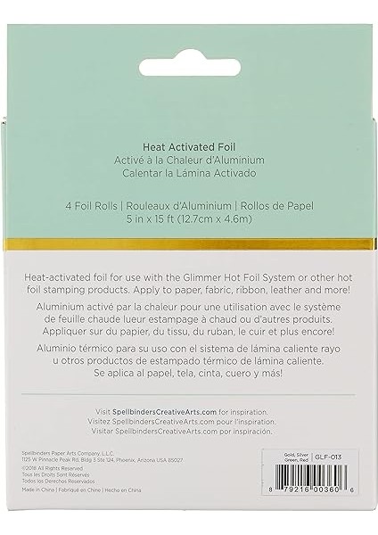 4 Holiday Variety Pack Glimmer Sıcak Folyo Rulosu, Çok Renkli modelleri