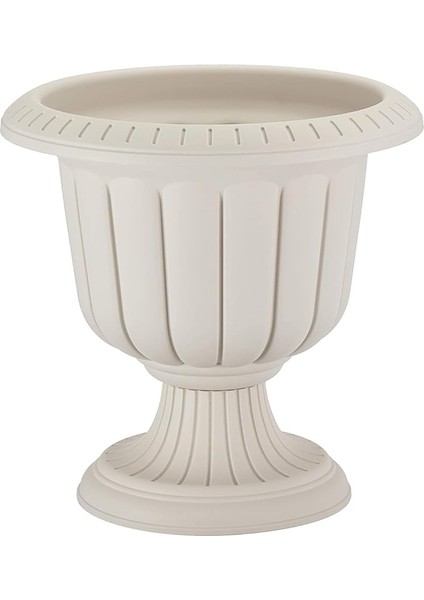 6 Litre Ayaklı Deliksiz Plastik Nergis Saksı 30CM Beyaz modelleri
