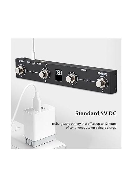 Kablosuz Mıdı Kontrol Cihazı Bt Mıdı Pedal Kontrol Cihazı Intelnt App Kontrolleri Dijital Ekran 12H Ultra Uzun Pil Ömrü Trs'den Mıdı Adaptörüne Taşınabilir Mıdı Ayağı fiyatları