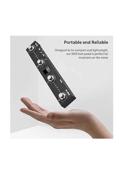 Kablosuz Mıdı Kontrol Cihazı Bt Mıdı Pedal Kontrol Cihazı Intelnt App Kontrolleri Dijital Ekran 12H Ultra Uzun Pil Ömrü Trs'den Mıdı Adaptörüne Taşınabilir Mıdı Ayağı modelleri