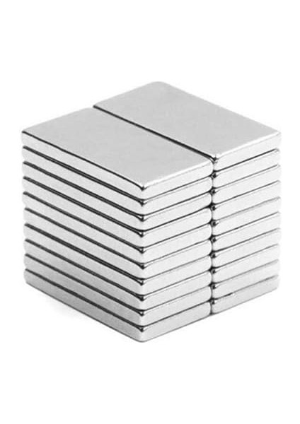 Magneteksan Güçlü Neodyum Blok Mıknatıs - 30X10X2 mm (10'lu)