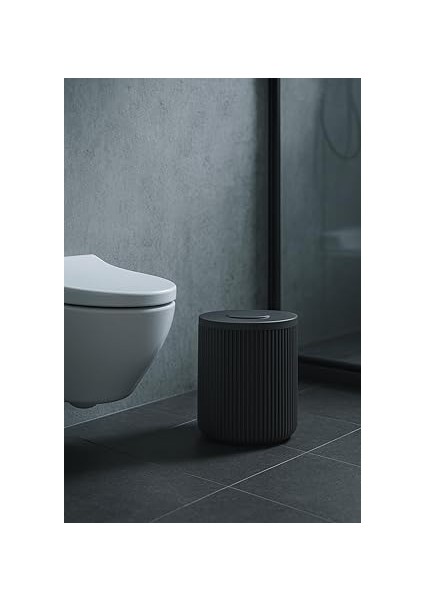 Serisi Antrasit/gri Akrilik Çöp Kovası – Silindir, 5 Litre, 25CM, Kolay Temizlenir - 3372 fiyatları