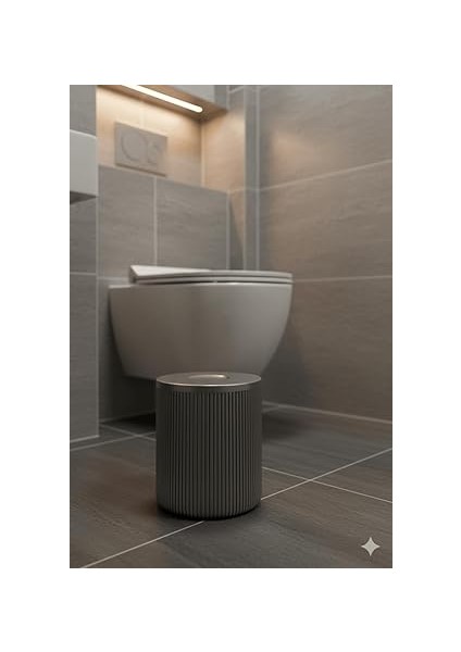 Serisi Antrasit/gri Akrilik Çöp Kovası – Silindir, 5 Litre, 25CM, Kolay Temizlenir - 3372 fırsatları