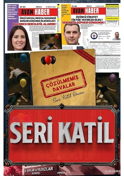 Davalar Dedektiflik Suç Çözümleme Oyunu Seri Katıil Dosyası - Gizem Bulmaca Cinayet Çözme Kutu Oyunları - Katil Bulma Dedektif Oyunu - Suçlu Kim, Cinayeti Çözebilir Misin? (Dava-7)