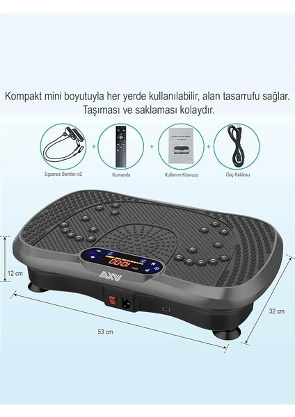 Bluetooth'lu Titreşimli Egzersiz Aleti Tüm Vücut Egzersizi Kilo Kaybı Için Ev Ofis Spor Aleti Gri modelleri