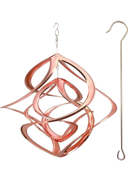 Carpet Studios 35 cm Cosmix Helix Rüzgar Çırpıcı, Lüks Askılı Bakır Kaplama