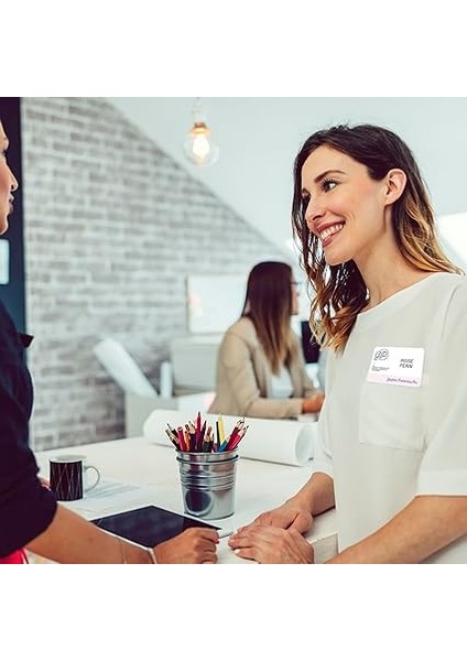 Esnek Isim Etiketi Çıkartmaları, Beyaz Dikdörtgen Etiketler, 400 Çıkarılabilir Isim Rozeti, 2-1/3" x 3-3/8" (5395) indirimleri