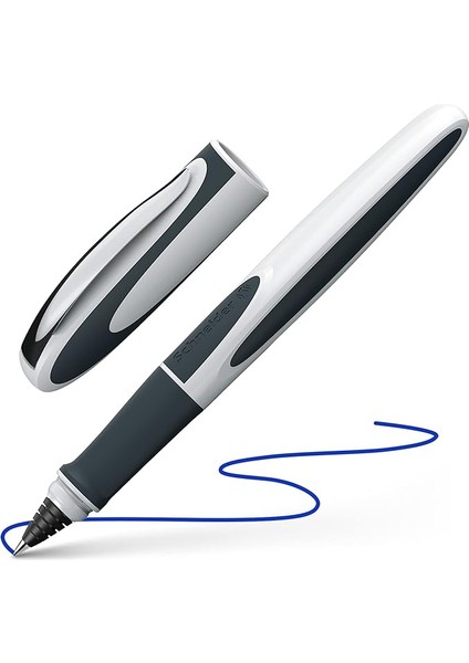 187849 Ray Roller Kalem (Standart Mürekkep Kartuşlarıyla Doldurulabilir, Sağ ve Sol Elini Kullananlar Için Uygundur) Beyaz/koyu Gri